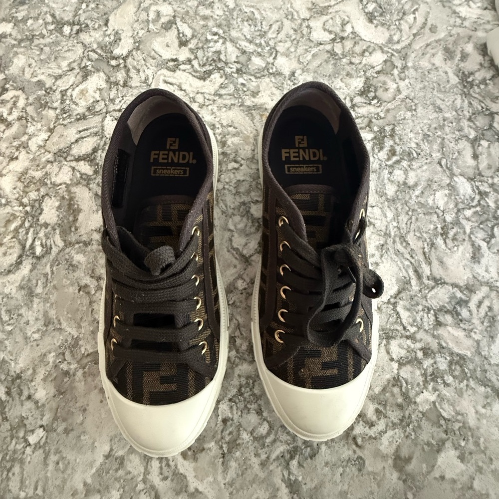 Fendi FF Jacquard low top sneakers